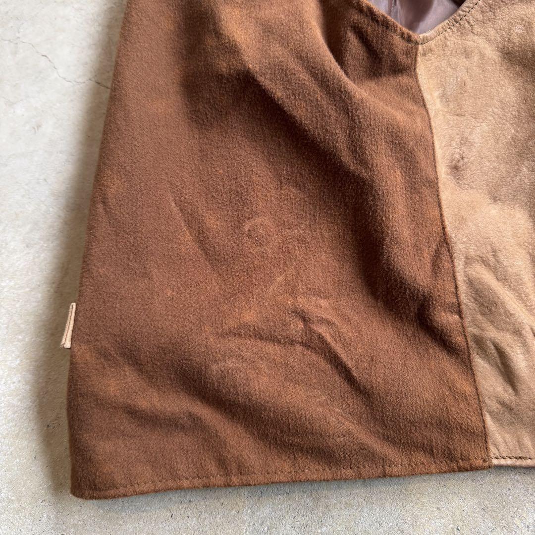1980's〜1990's OLD UNIQLO カウレザーベスト