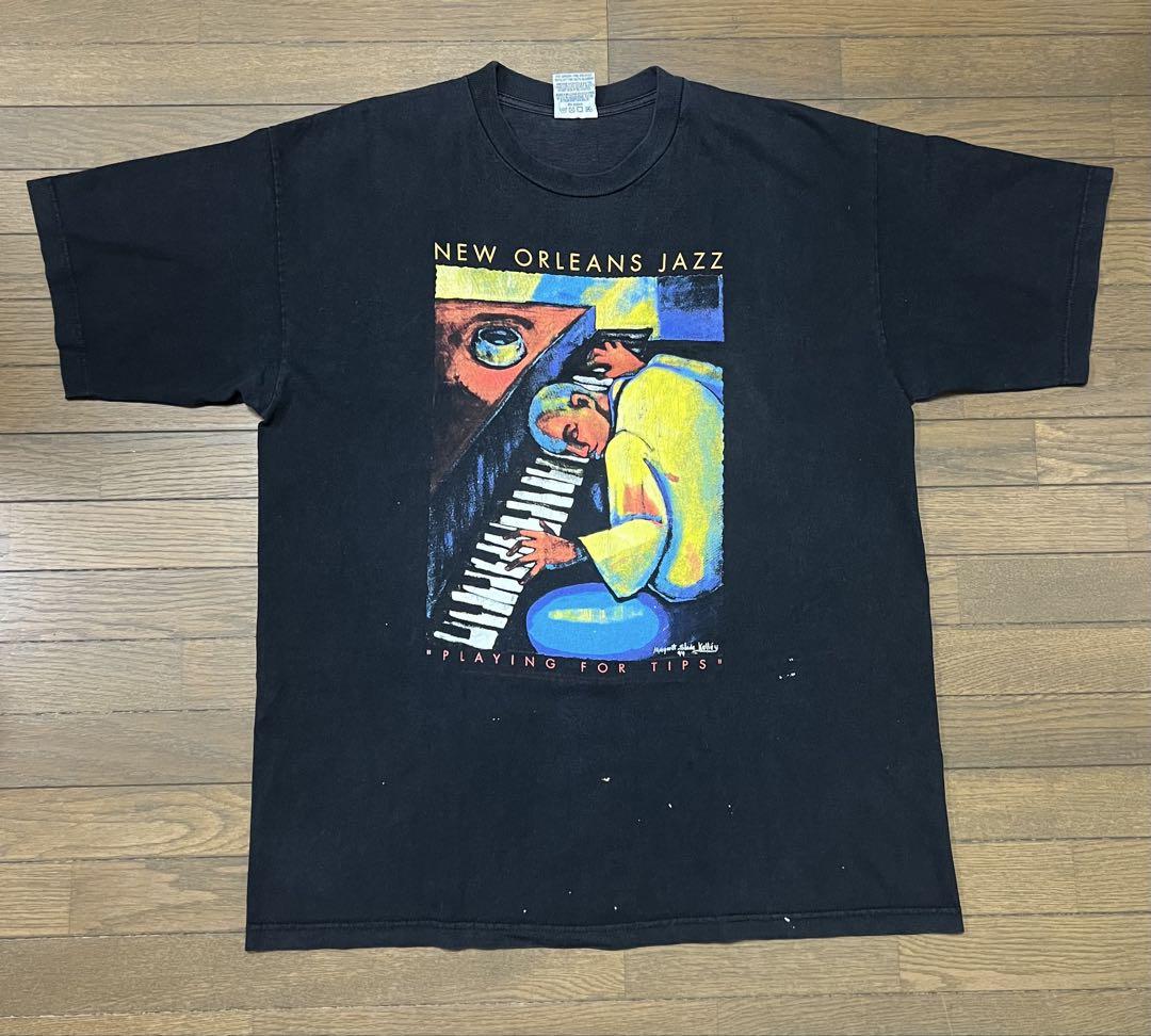 90s Q-TEES New Orleans Jazz Tシャツ XL 00s