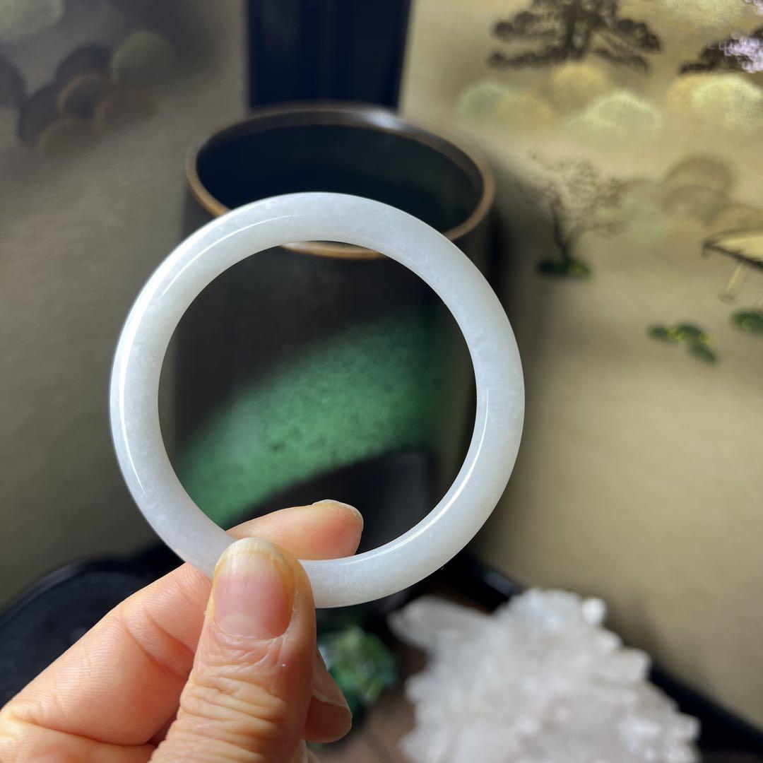 本翡翠、白本翡翠、入門バングル 〜57本当に 安い