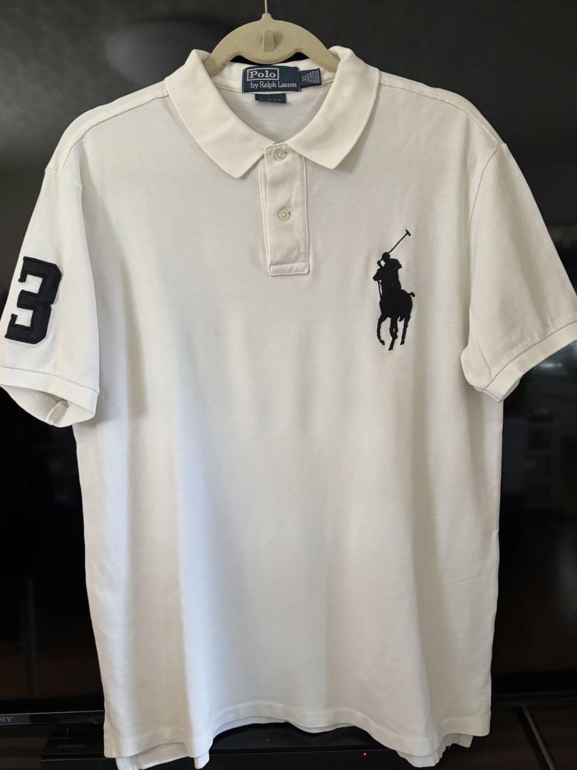 Polo by Ralph Lauren ホワイトポロシャツ XL - メルカリ