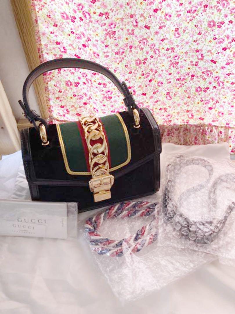 【レビューを書けば送料当店負担】
 箱なしGUCCI シルヴィ　ショルダーバッグ ショルダーバッグ