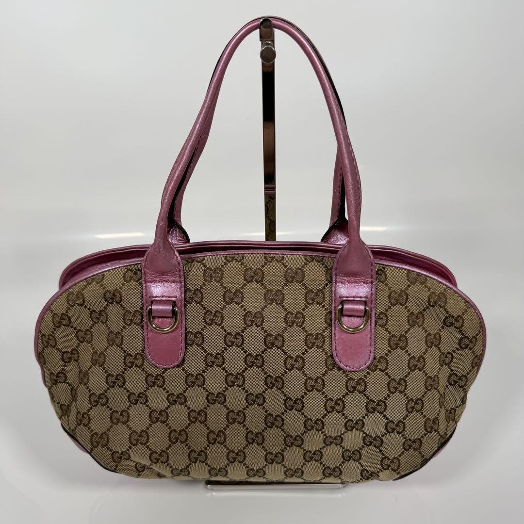 お買い得モデル GGパターン GUCCI ハンドバッグ ショルダー付き ベージュ/ピンク バッグ