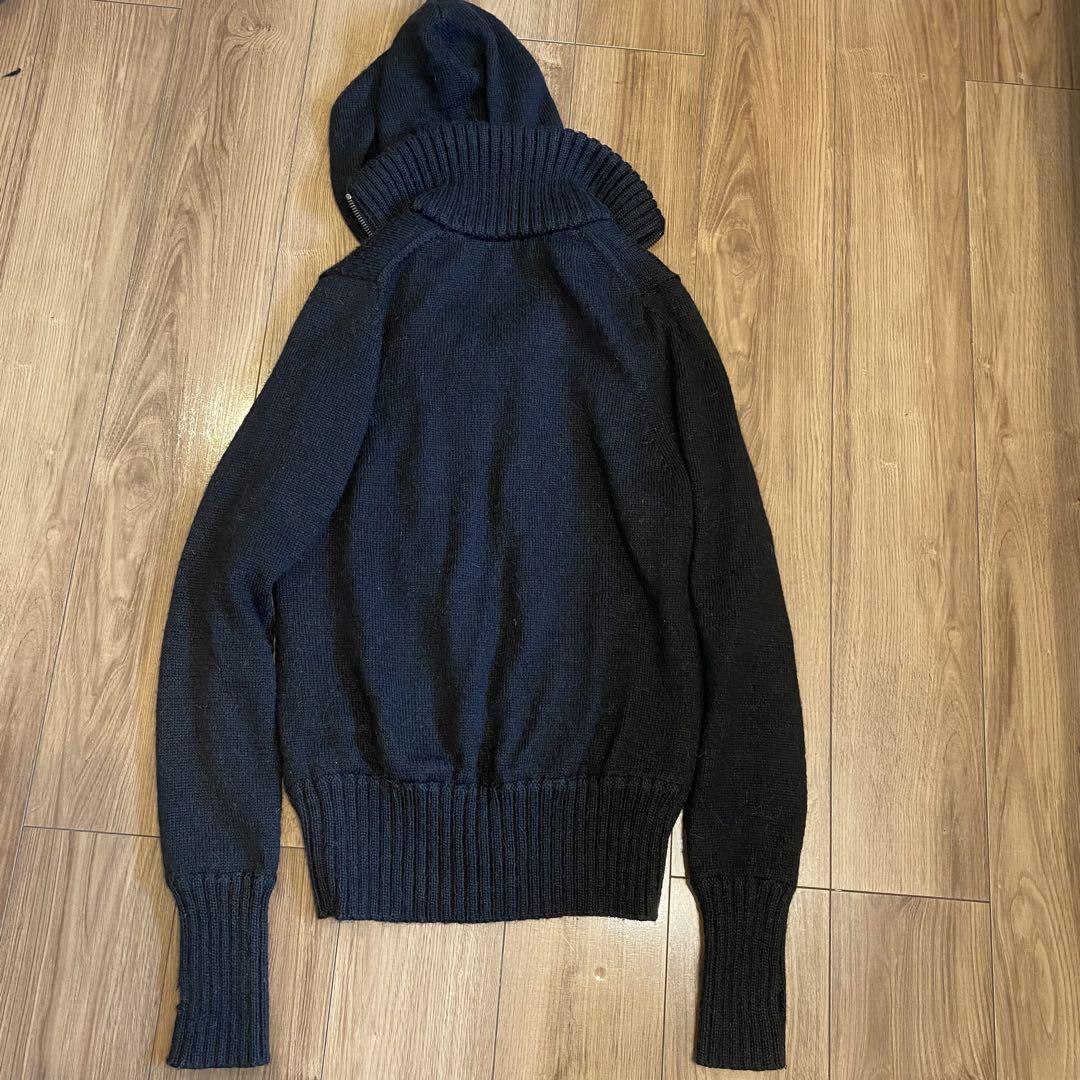 GIVENCY ジバンシー アルパカ混 ニットパーカー ジップアップ 黒 S GIVENCY ジバンシー アルパカ混 ニットパーカー ジップアップ 黒 S