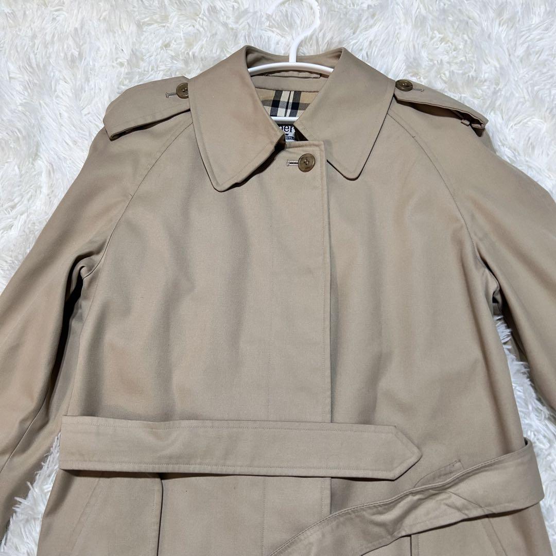 備品完　Burberry ステンカラーコート　レディース　ベージュ　ノバチェック