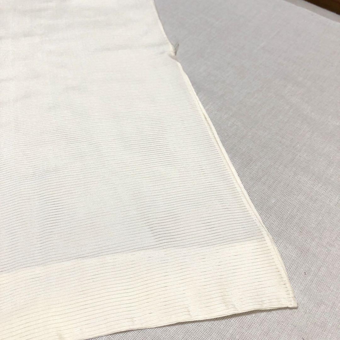 4814.長襦袢　夏物絽　正絹　裄.身幅広め！躾け付きオフホワイト✡お値下げ中 4814.長襦袢 夏物絽 正絹 裄.身幅広め！躾け付きオフホワイト