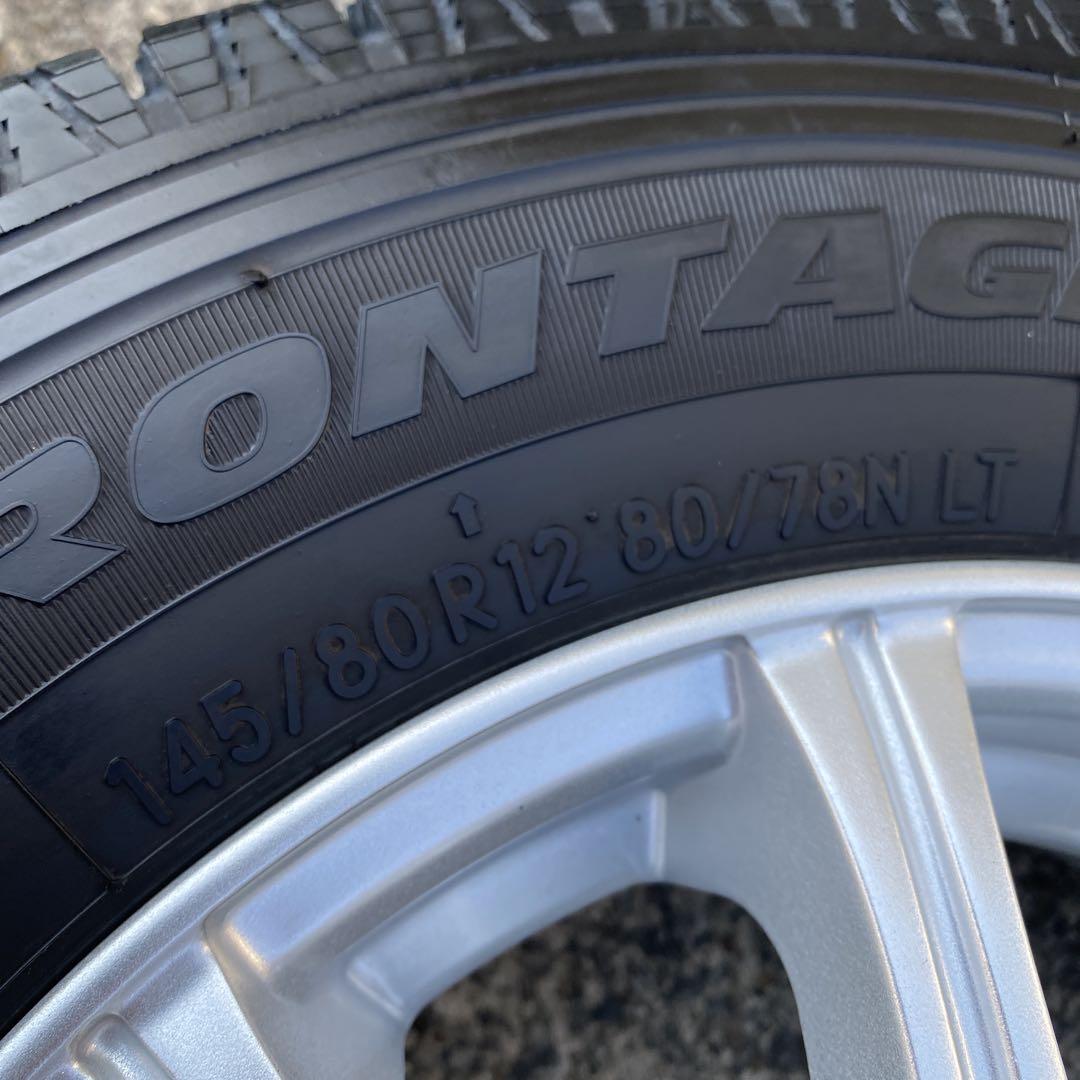 ◇中古溝有り145/80R12 80/78N スタッドレスセット　軽トラ、軽バン