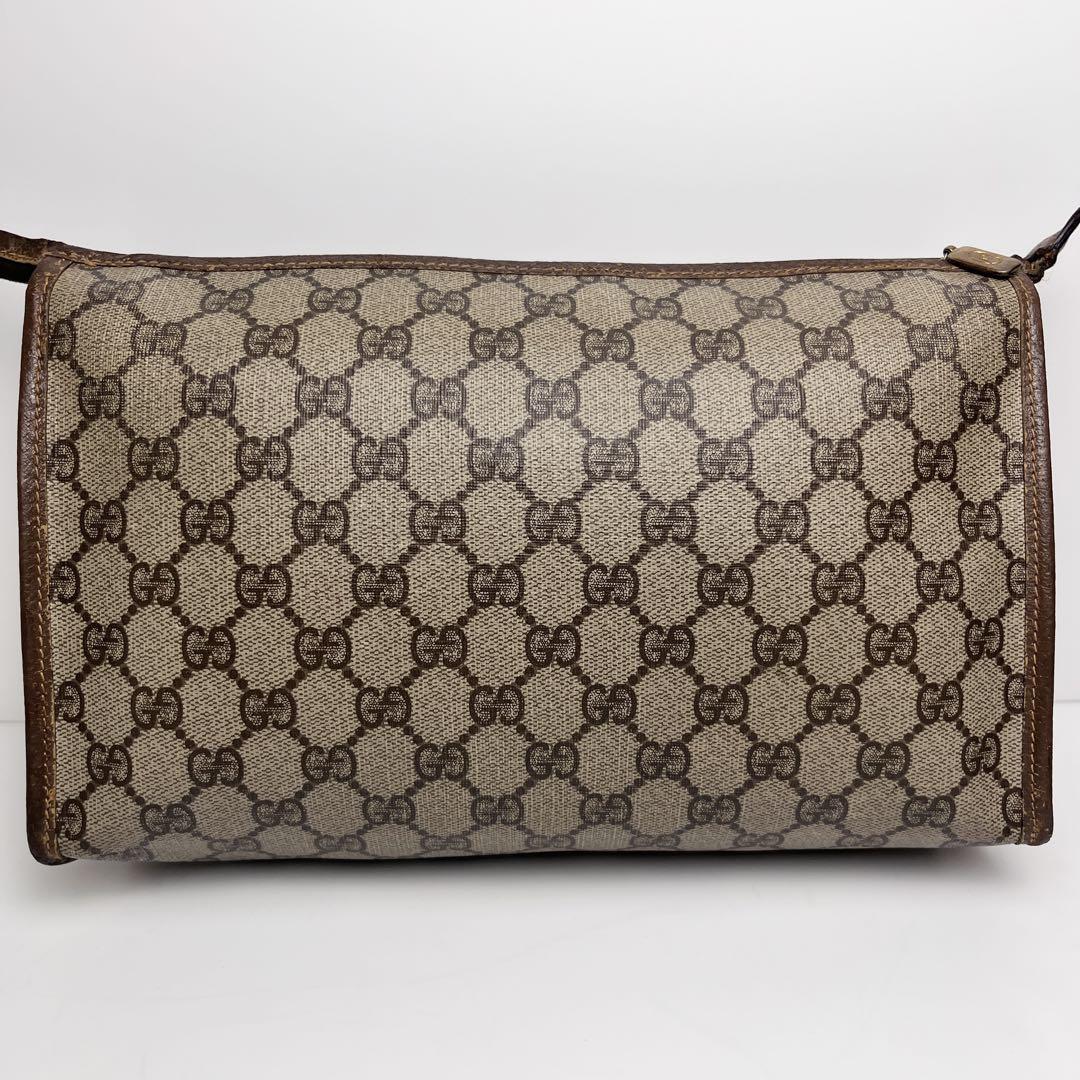 ✨美品✨ GUCCI オールド クラッチバッグ レザー PVC ブラウン GG