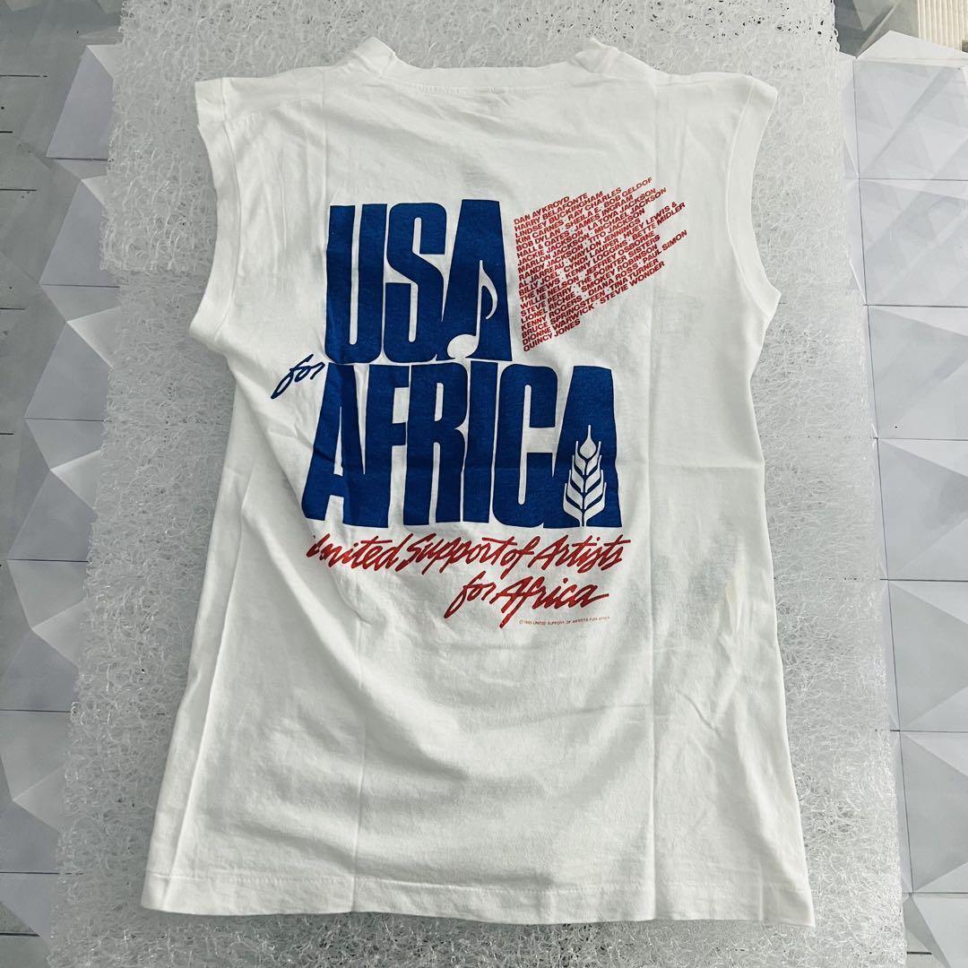 80s We Are The World ノースリーブシャツ USA L 稀少品