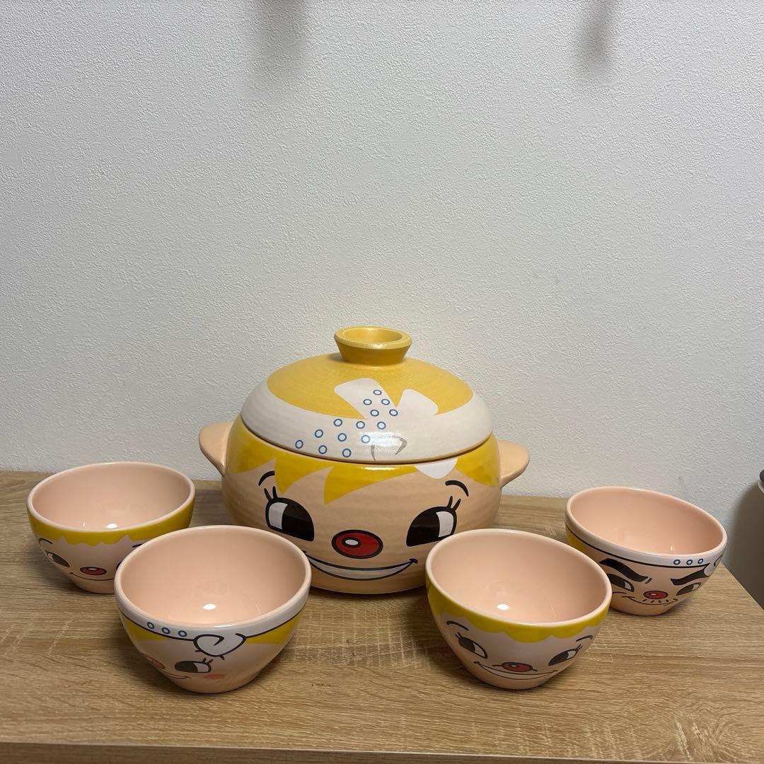出前家族の土鍋セット 顔デザインの鍋日清食品
