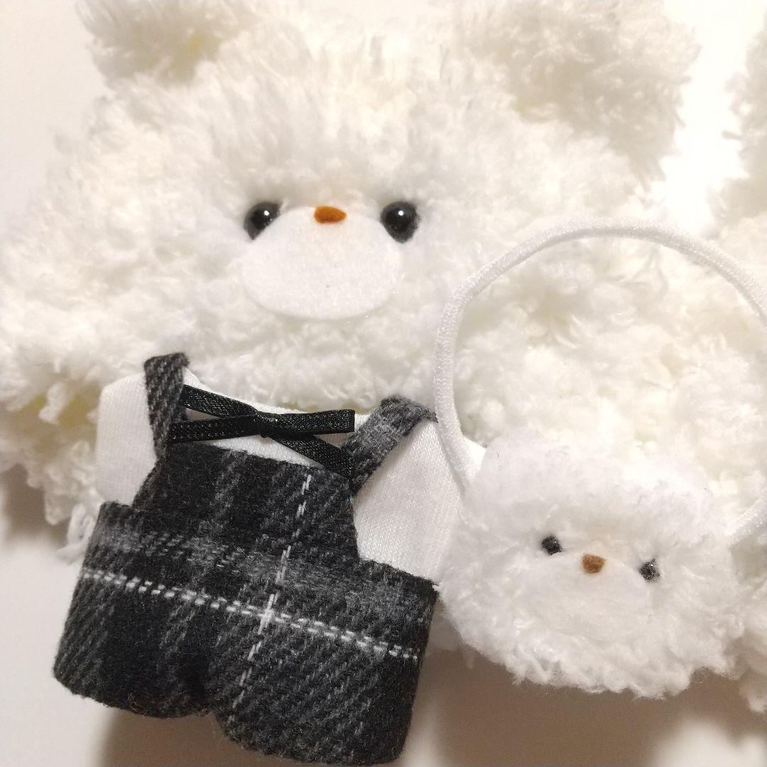 A75【だいふく様】ちびぐるみサイズ　ぬい服　くまさん帽子セット✕２　オーダー