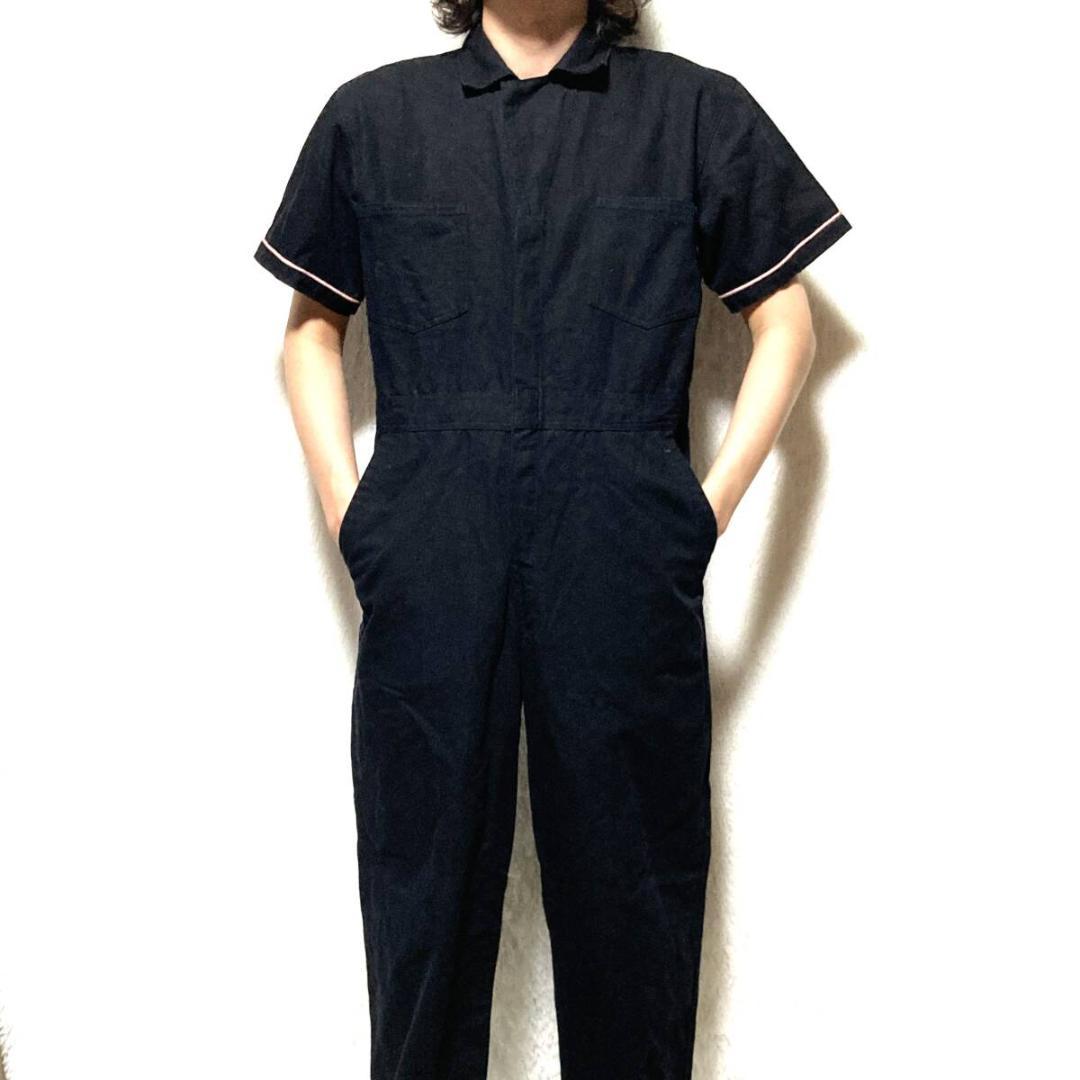 世界の GOOD ROCKIN☆ロカビリー☆JOKER☆半袖ツナギ オールインワン 黒M パンツ