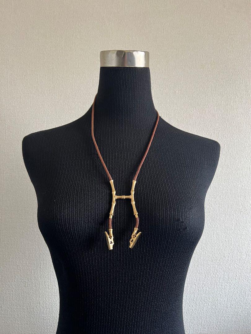 アクセサリー Old HERMES bamboo necklace
