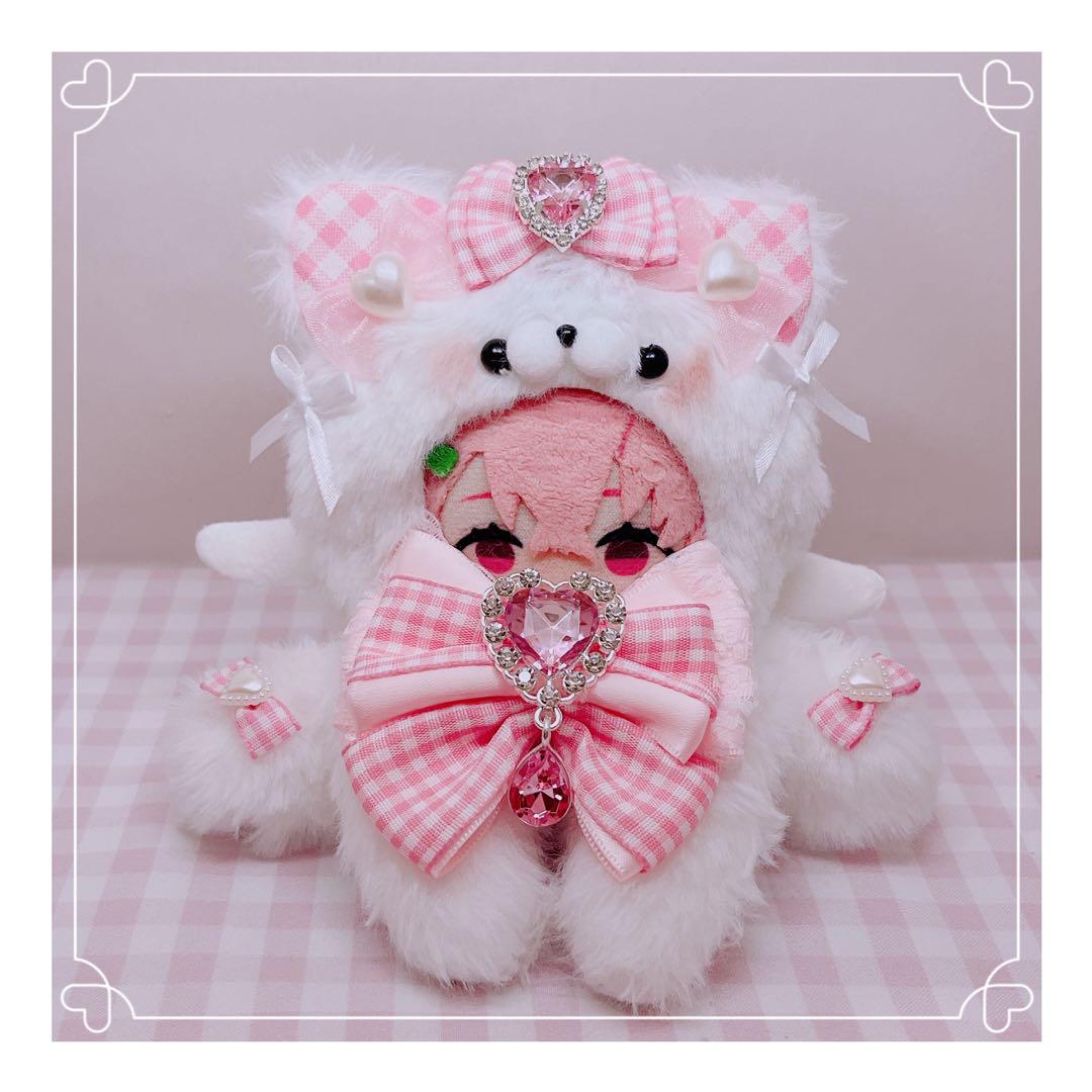 ぬいぐるみ 服 10cm にじぱぺっと ねこ おすわり ピンク 302 ぬいぐるみ 服 10cm にじぱぺっと ねこ おすわり ピンク 302