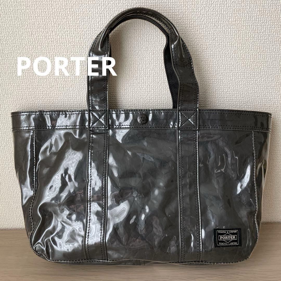 PORTERポーター 黒 DICE トートバッグ ビニール - メルカリ