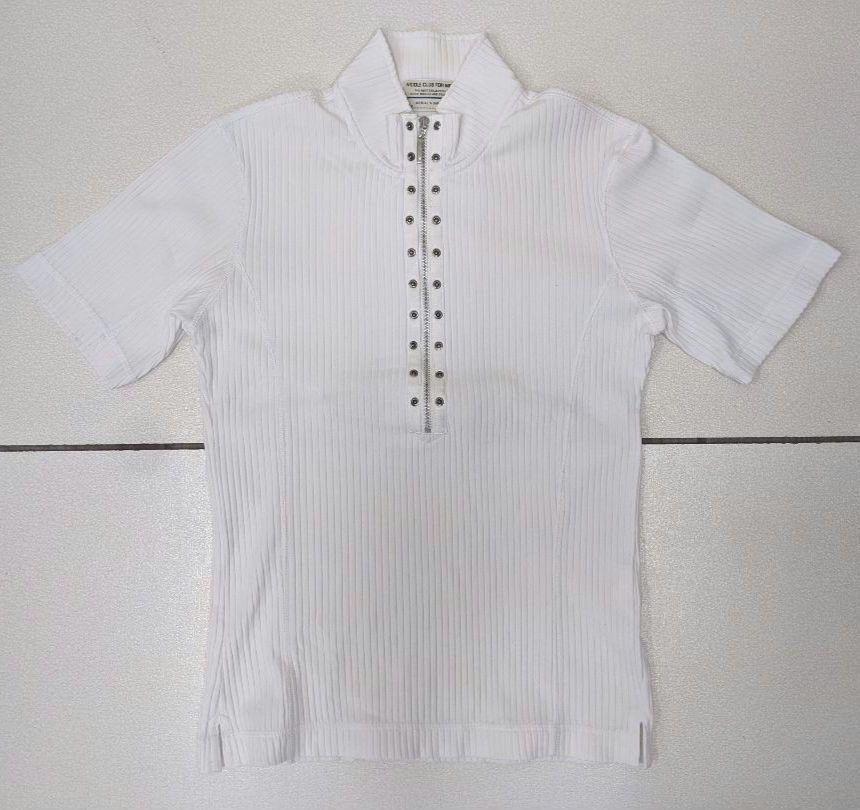 00s ニコル タイト 装飾デザイン 細リブ ハーフジップ ハイネックTシャツ