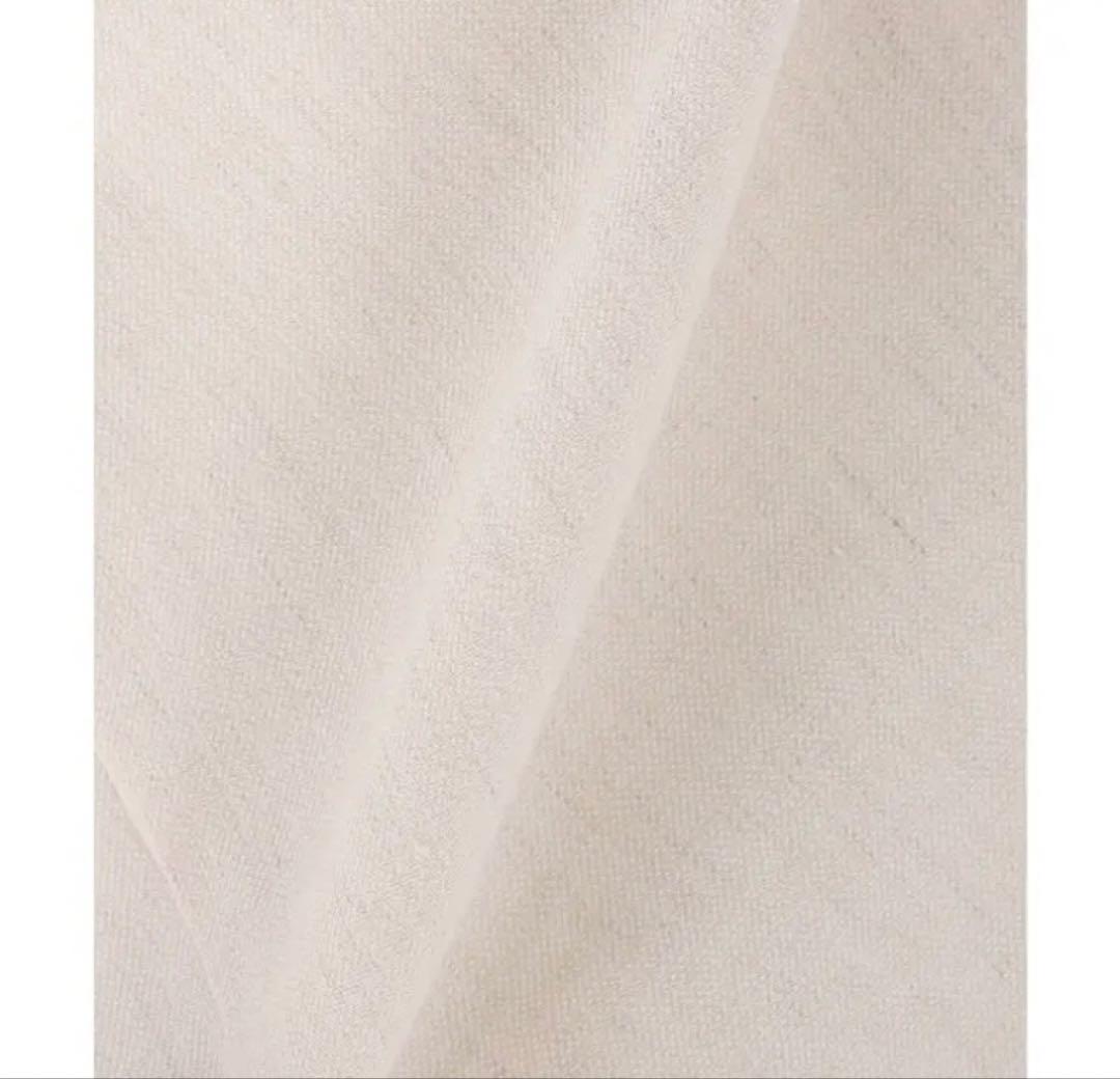 【美品】スピックアンドスパン コットンリネンノーカラーボクシージャケット 38