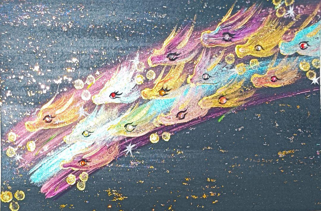 開運絵画　❀ライオンズゲート❀これだ！ 開運絵画 ❀ライオンズゲート❀龍の導き❀ - メルカリ
