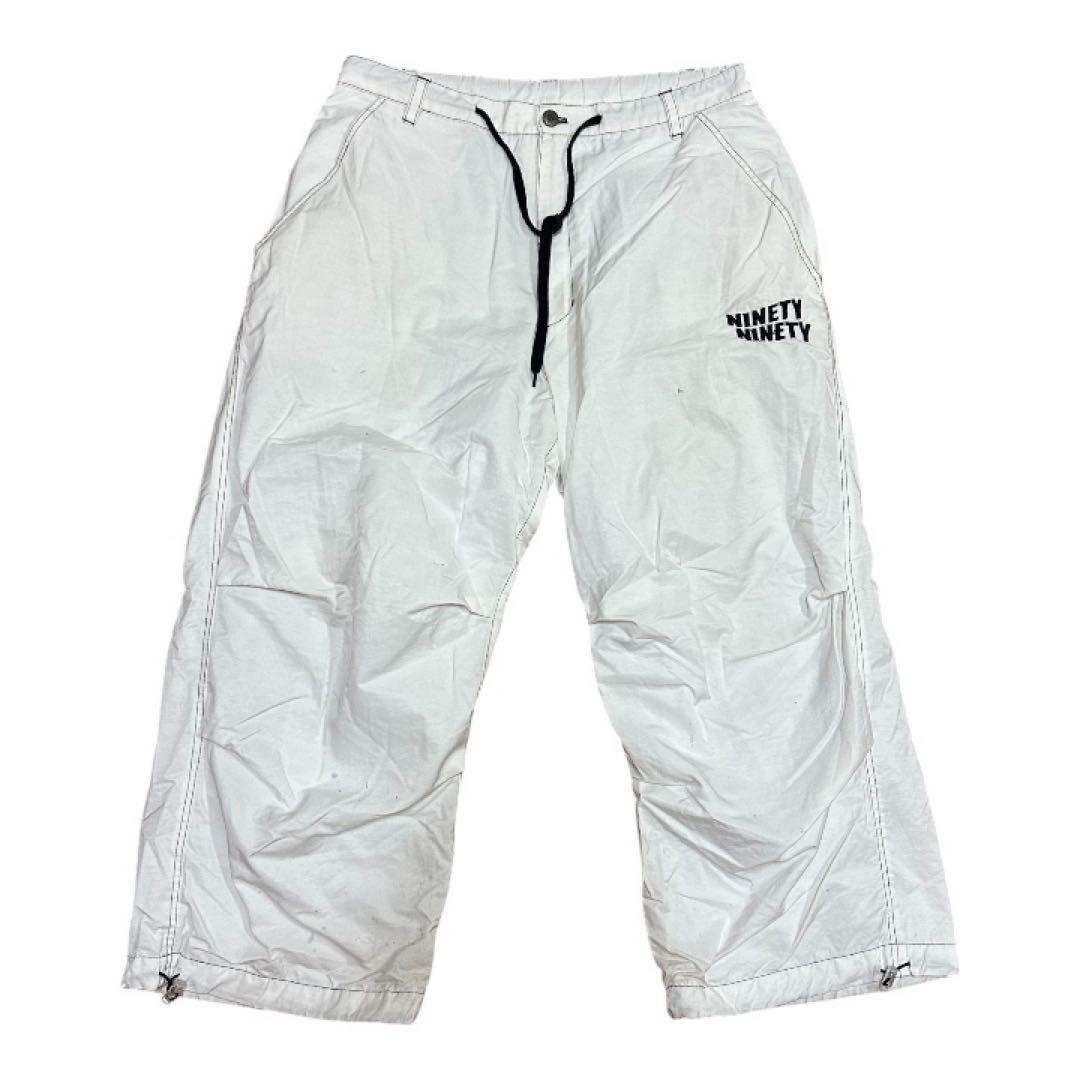9090 ナイロンパンツ ホワイトL 9090