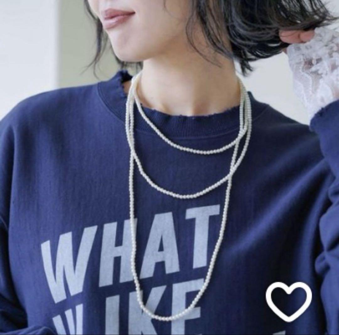 アクセサリー [el-1] Extra Long Necklace pearl