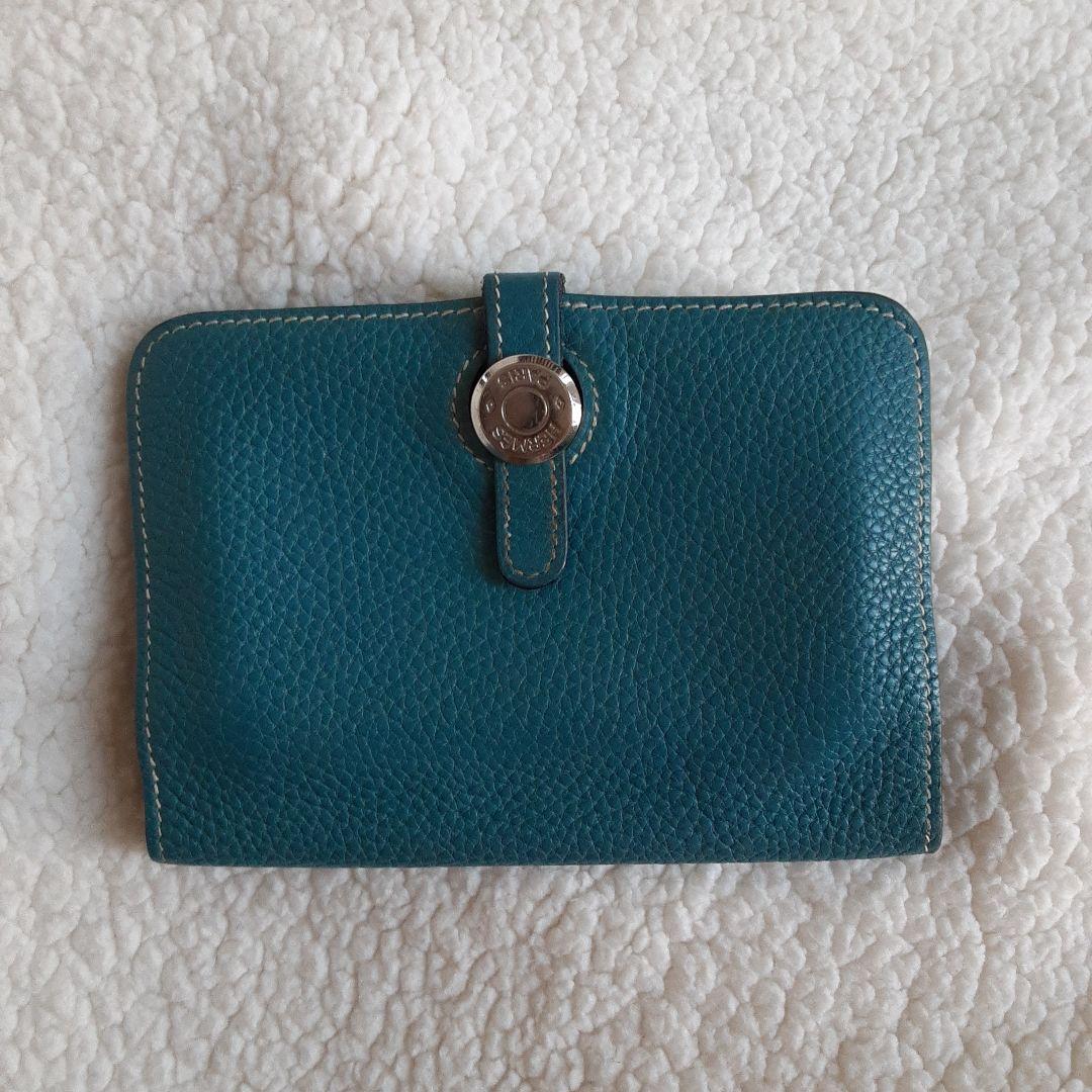 【正規品】HERMES エルメス ドゴン コンパクト ブルー
