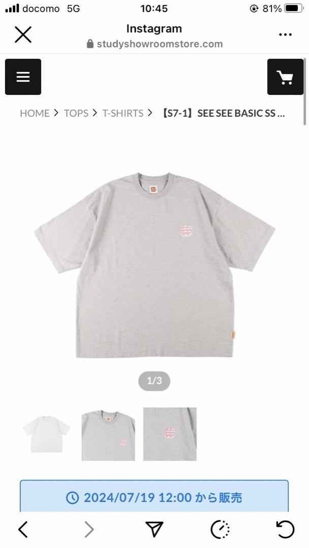 【オープニング 大放出セール】 SEE SEE TEE【グレー】 LOGO SS BASIC トップス