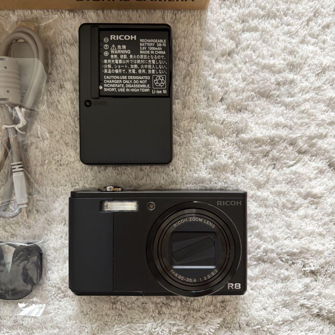 【動作確認済】RICOH リコー R8 ブラック レトロコンデジ ブラック 箱付