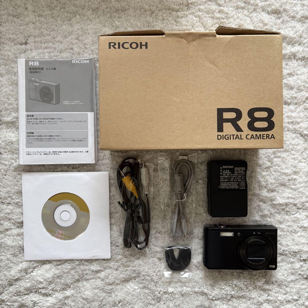 【動作確認済】RICOH リコー R8 ブラック レトロコンデジ ブラック 箱付