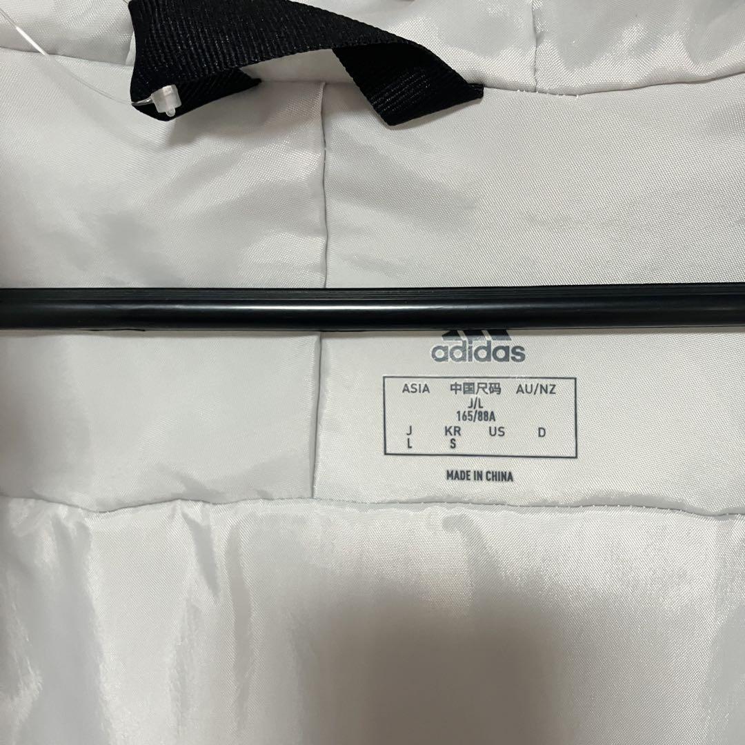 adidas ホワイト ベンチコート　新品未使用　Lサイズ