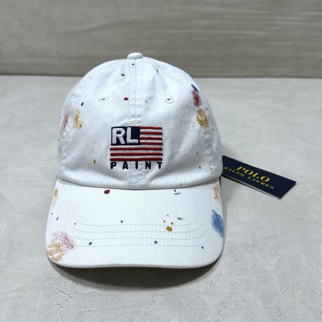 新品23SS POLO RALPH LAUREN SPORTS CAP ペイント