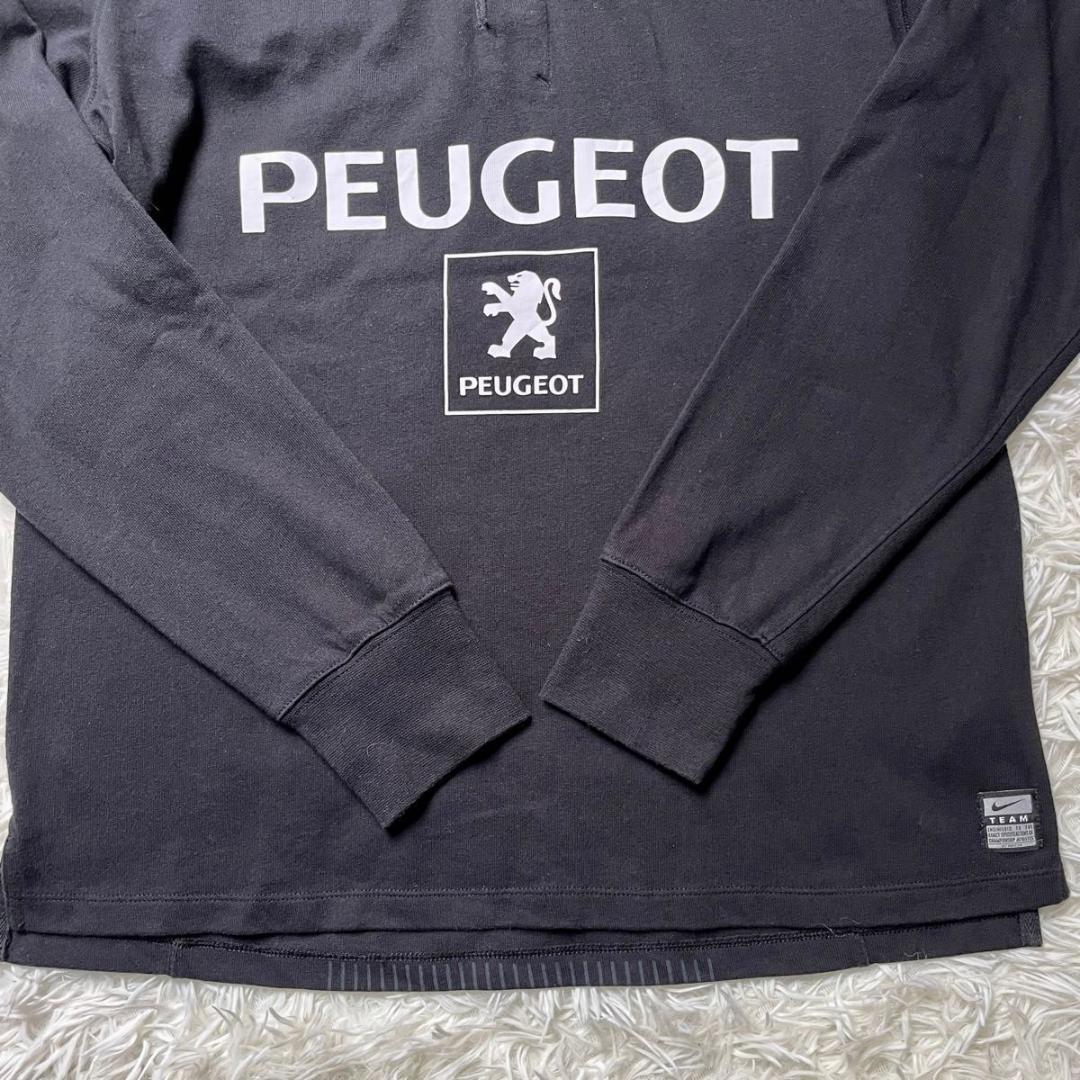 極美品】NIKE × PEUGEOT ナイキ プジョー ラガーシャツ ブラック