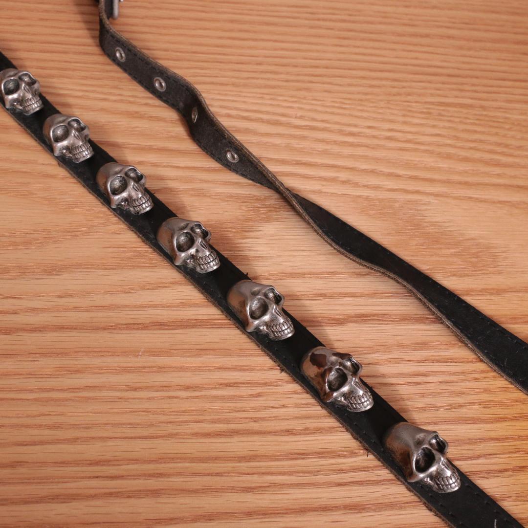 hide スカルデザイン レザーストラップ 希少品 hide FERNANDES スカル ドクロ レザーストラップ 当時物