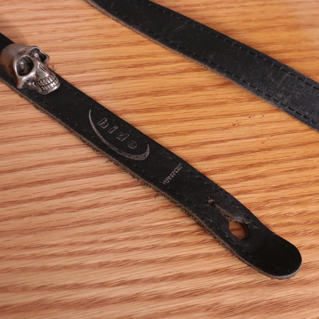 hide スカルデザイン レザーストラップ FERNANDES フェルナンデス hide SKULL STRAP 【ヒデ スカル