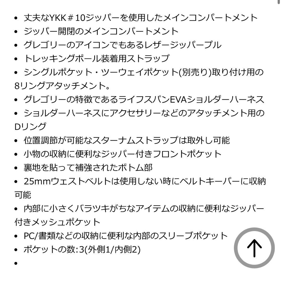 グレゴリー　デイパック　リュック