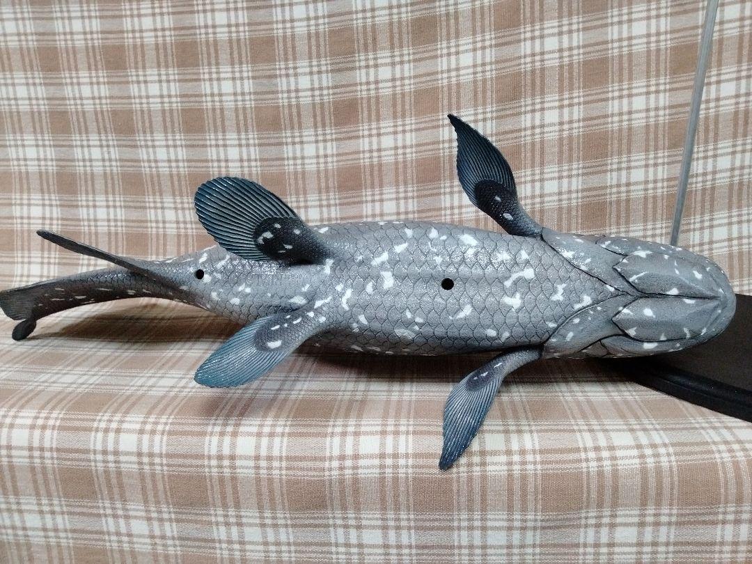 新色ハンドメイド　61cmシーラカンス フィギュア　レプリカ　化石魚　古生物