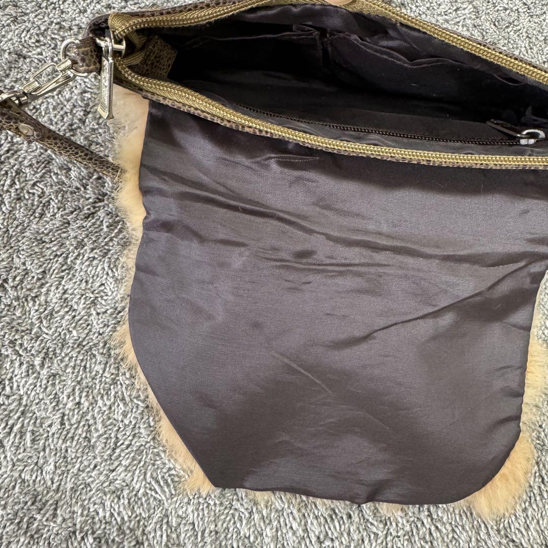 【archive】90 Python & fur shoulder bag