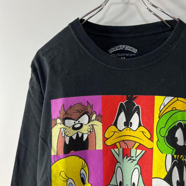 Looney Tunes キャラクター ビッグ プリント 長袖 ロング Tシャツ 売り切れ必至 Looney Tunes キャラクター ビッグ プリント 長袖 ロング Tシャツ 売り切れ必至