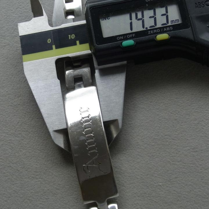 ヴィンテージ SILVER/シルバー製 IDブレスレット 約19cm メンズ