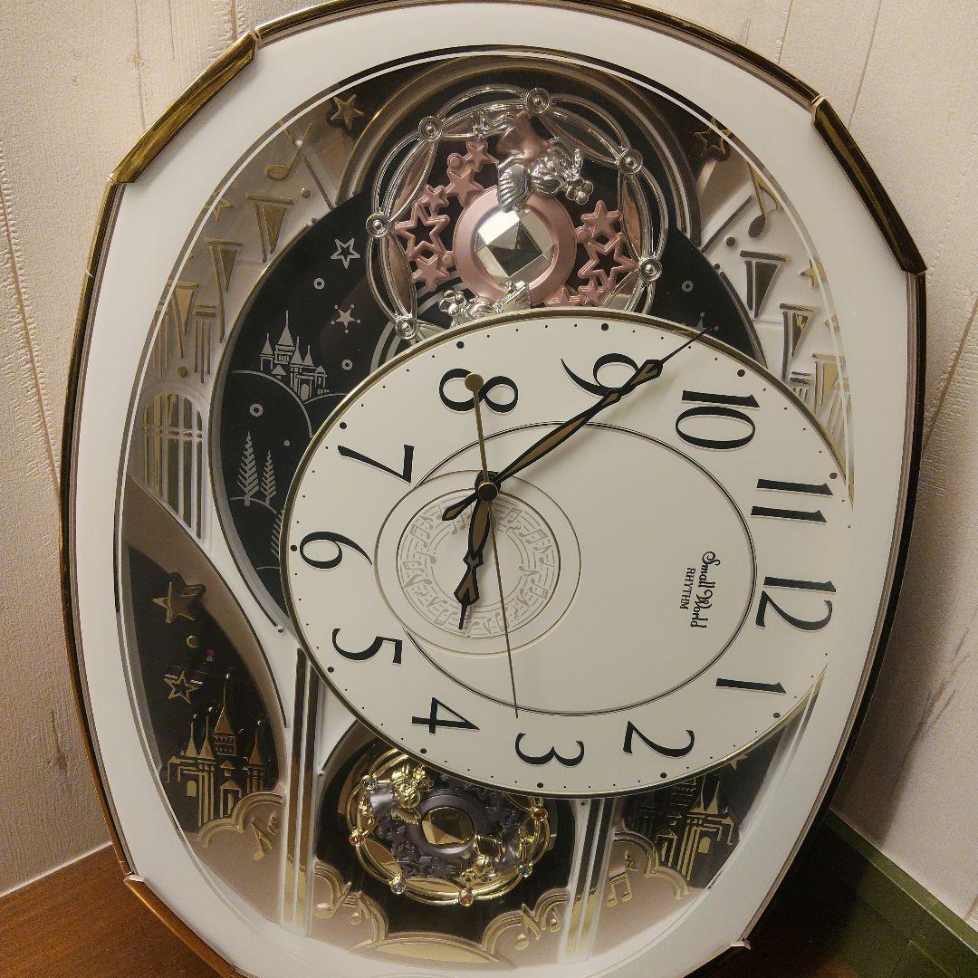 リズムメロディからくり電波時計 スモールワールドリズム時計