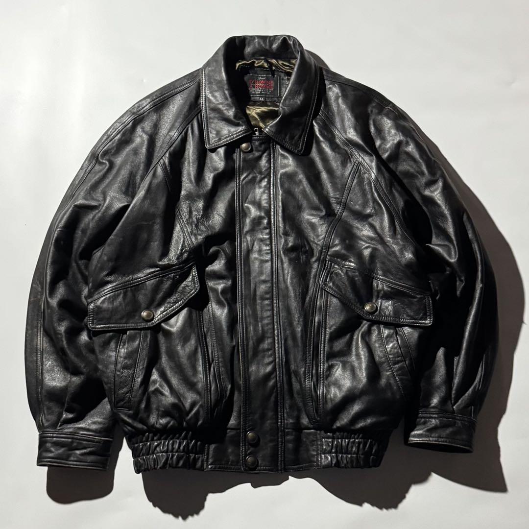 ジャケット・アウター 90s G-1 leather flight blouson jacket AVIREX G-1 Leather Flight Jacket Black Size M Men from Japan