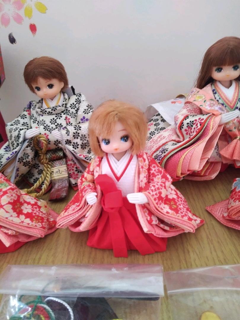 リカちゃん　雛人形（リメイク品）　雪洞付き