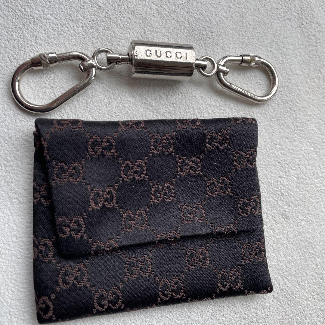 GUCCI グッチ ダブル カラナビ キーホルダー キーリング