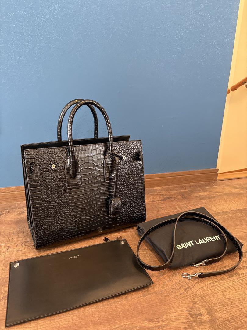 美品!SAINT LAURENT サックドジュール スモールブラック クロコ