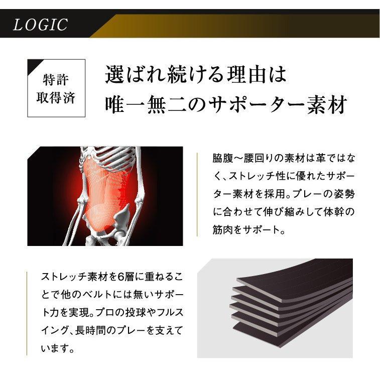 【究極の野球専用ベルト】 コアエナジー 3　サイズ調整可能　ブラック/シルバー