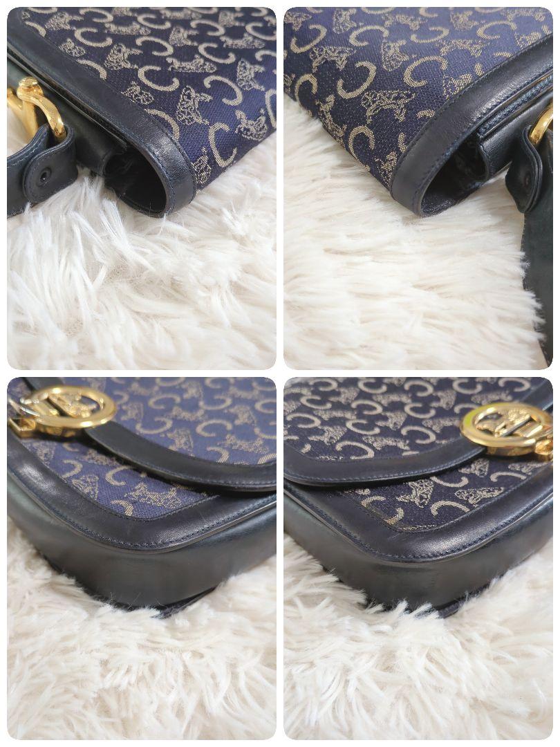 美品】セリーヌ☆CELINE ショルダーバッグ 馬車金具 Cマカダム