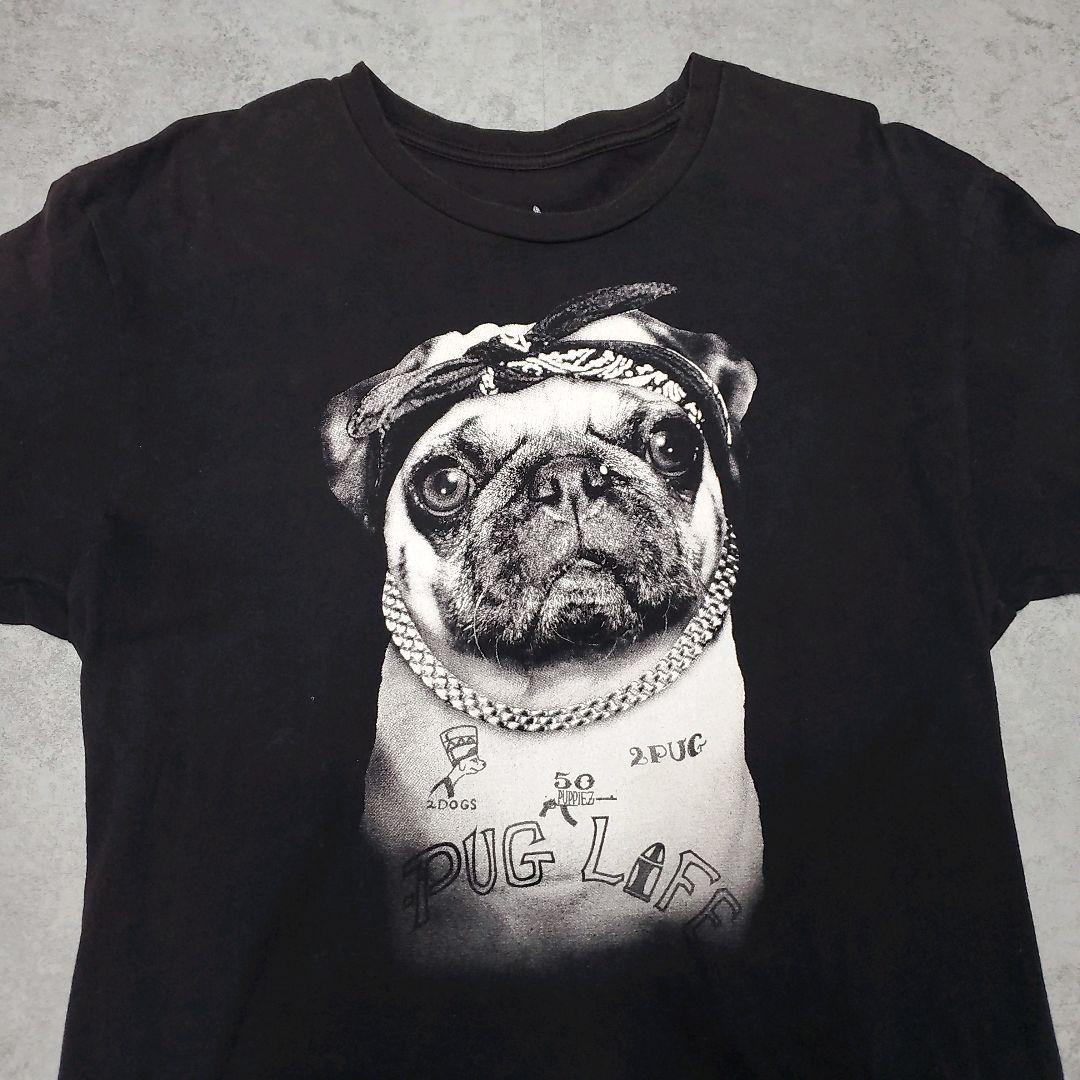 00's】 M相当 ドッグ パグ 犬 アニマルTシャツ 半袖 | 古着屋dp