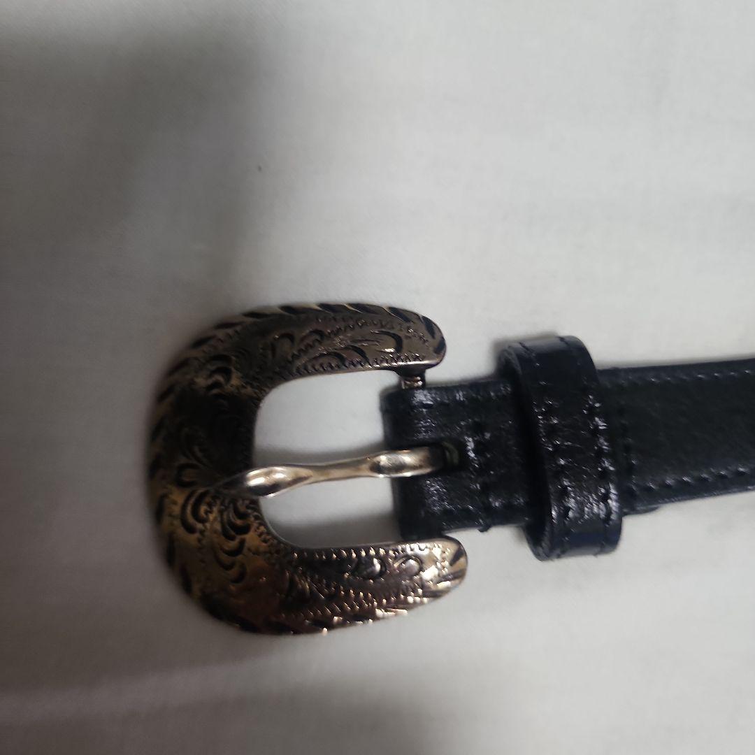 SAINT LAURENT ブラック ベルト　ウエスタン
