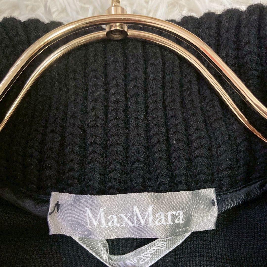MAXMara 襟付きワンピース ブラック M キレイめ オシャレ ボタン