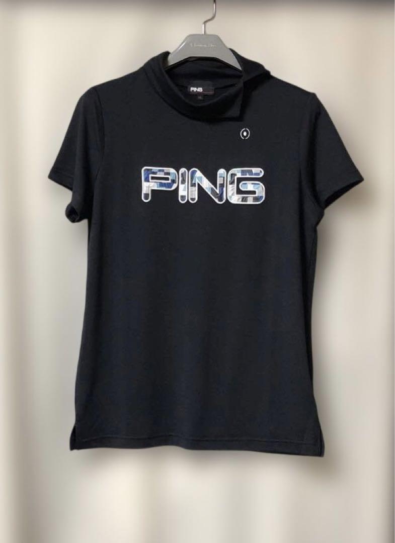 新品 PING 半袖シャツ ハイネック LLサイズ ネイビー