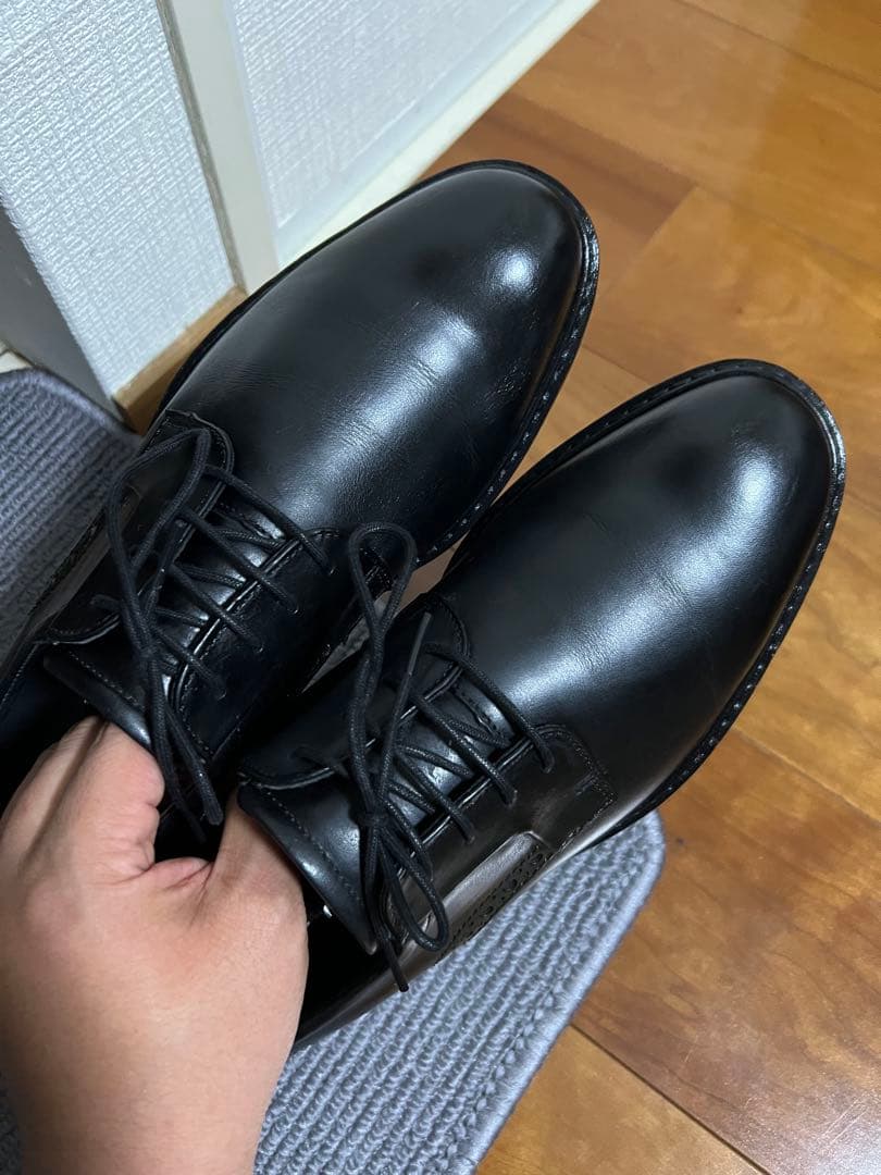 ECCOブラックレザー レースアップシューズ ECCOブラックレザー レースアップシューズ