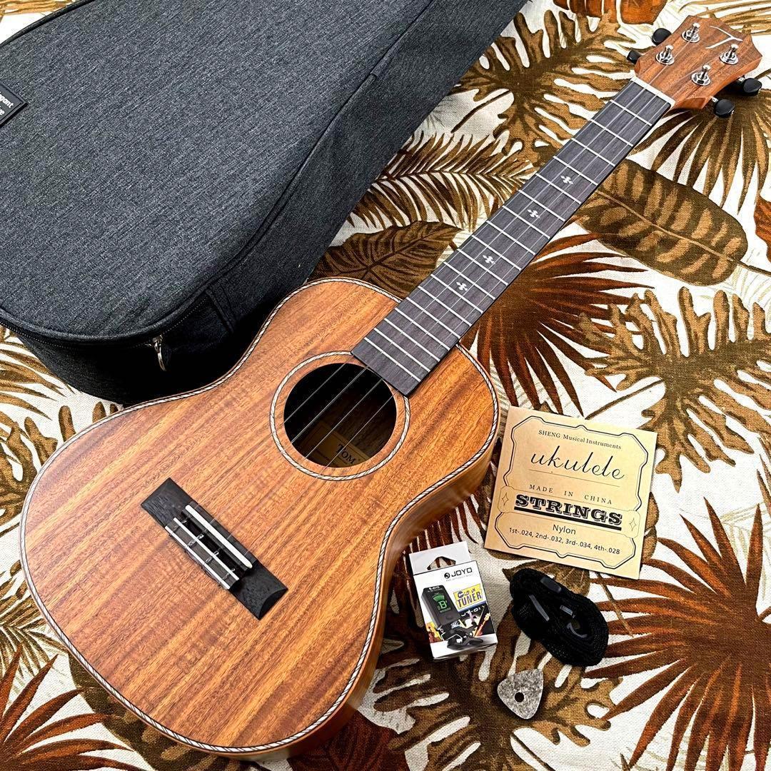 買取り実績  Tom ukulele】アカシアコア材のテナー・ウクレレ【ウクレレ専門 弦楽器